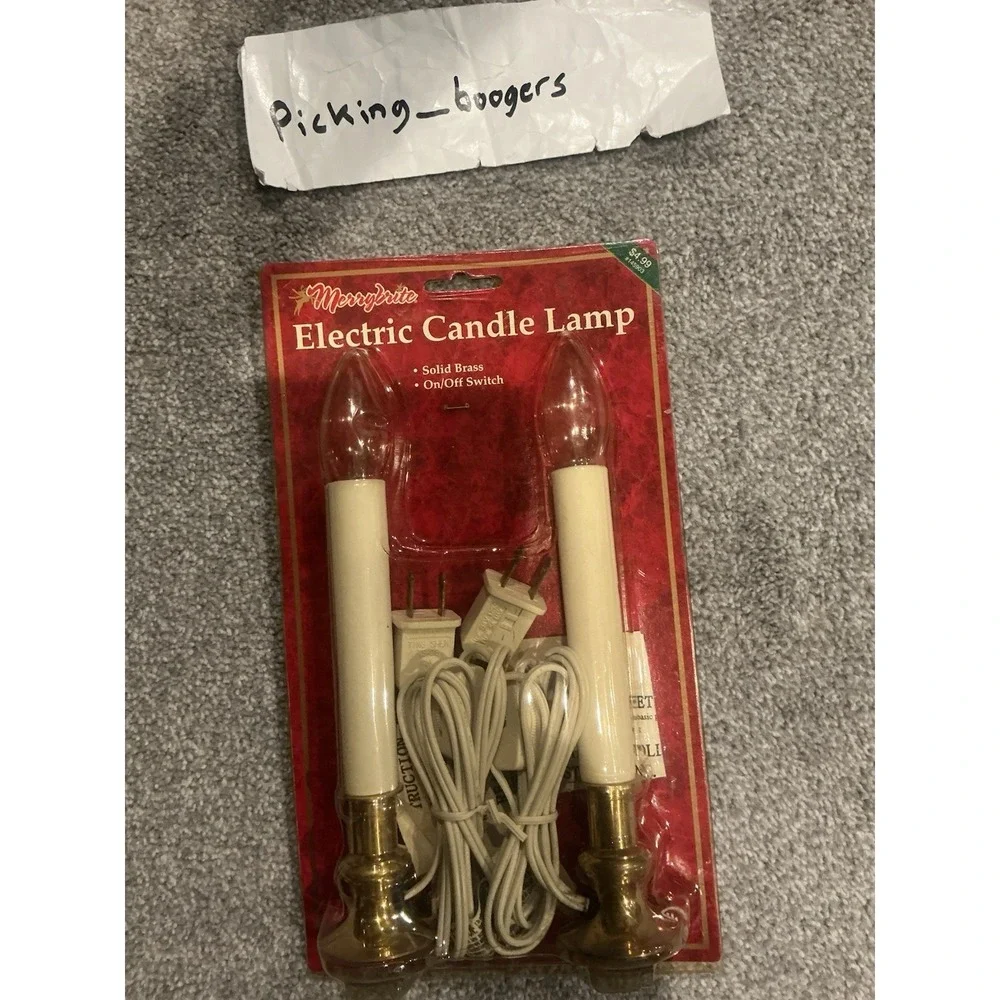 30 NEW Vintage Electric Window Candle Lamp Solid‎ Brass On/Off Switch+Light Bulb